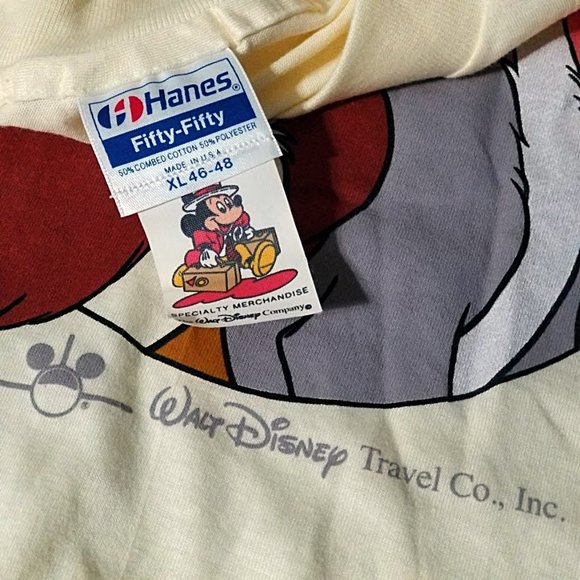 Nos Vintage Lady And The Tramp T Shirt XL Men Rare Walt Disney Single Stitch Tee - Picture 2 of 7